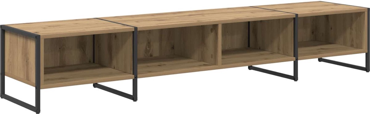 vidaXL - TV - Kast - 170.5 - x - 36 - x - 30.5 - cm - Ambachtelijk - Eiken - Bewerkt - hou