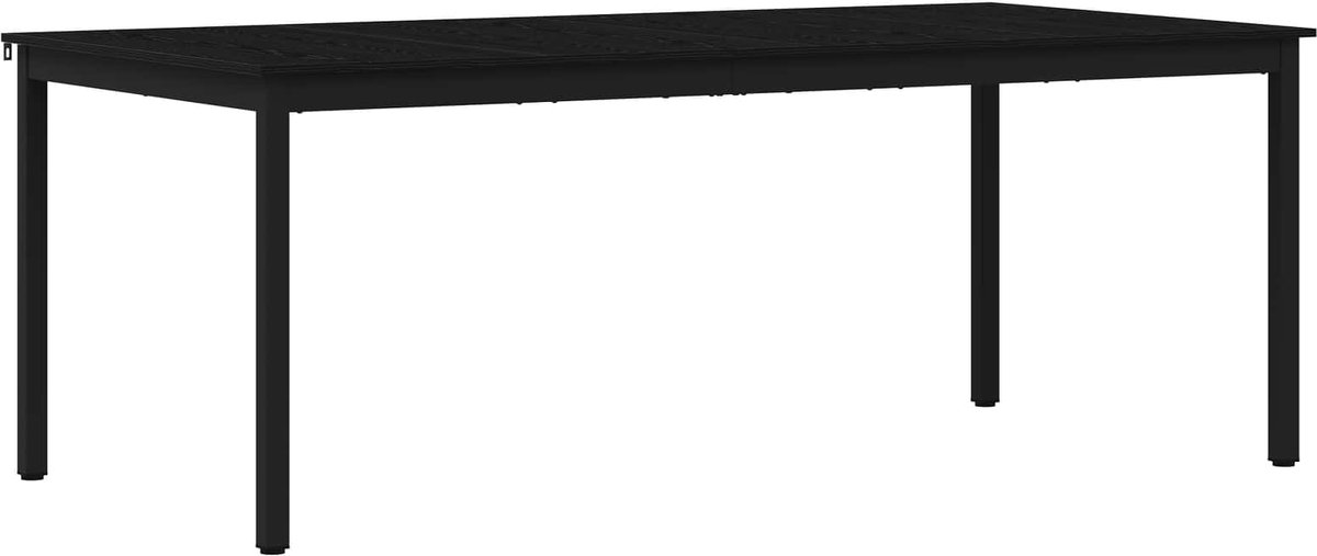 vidaXL Eettafels - 200 - x - 100 - x - 75 - cm - Bewerkt - hout - Rechthoekig Zwart eiken
