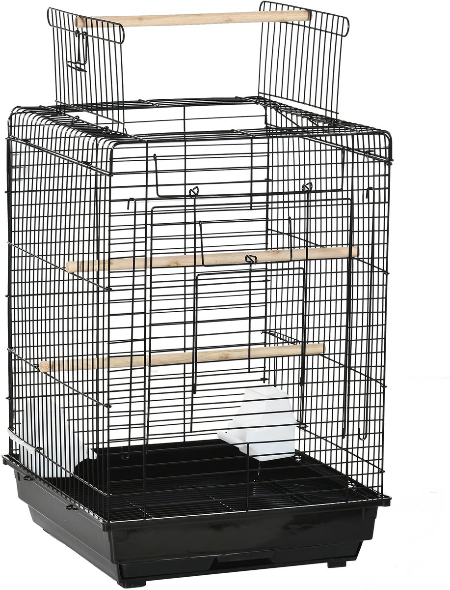 PawHut Vogelkooi - Staal - 40x40x59cm - Zwart