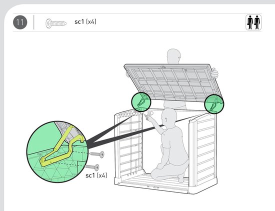 Gasveer 140N Vervangend Onderdeel voor Vuilnisbak Box Deksel Keter Store It Out Max Arc Ace XL — afbeelding 4