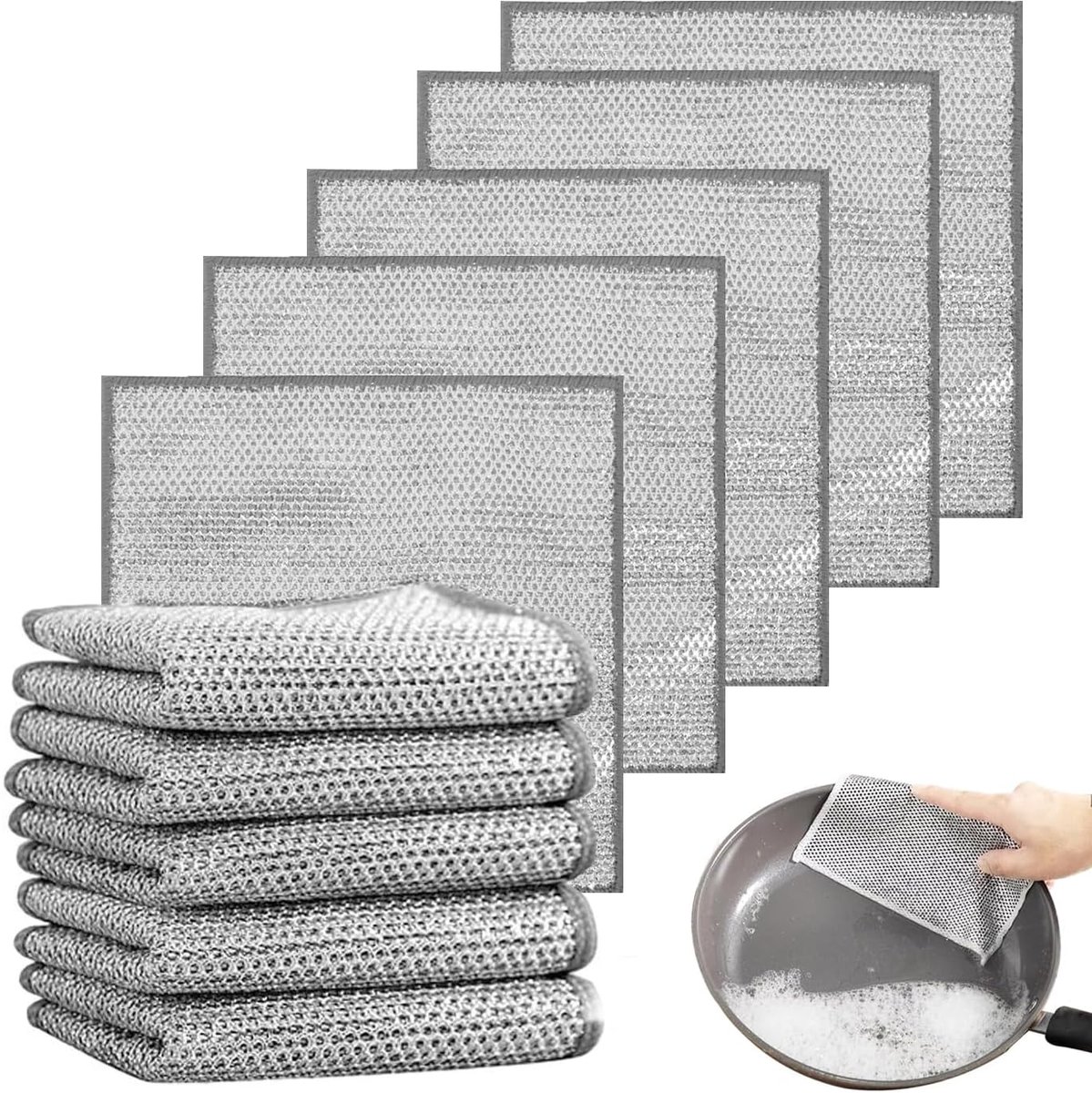 10x Stuks Krasvrije Schrobdoeken voor Keuken en Vaatwas