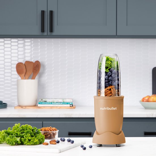 Nutribullet Pro Blender - 900 Watt - Incl. Mixing Accessoires - Incl. 900 ml Tritan Drinkbeker en Drinkring- BPA- en BPS-vrij - Beige van Merkloos — afbeelding 2