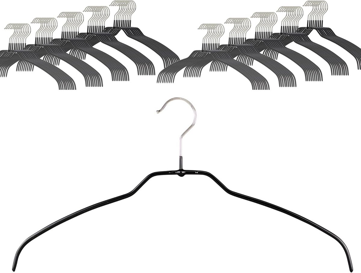 Ruimtebesparende Antislip Kleerhangers Set 100% - Ideaal voor Overhemden en Blouses