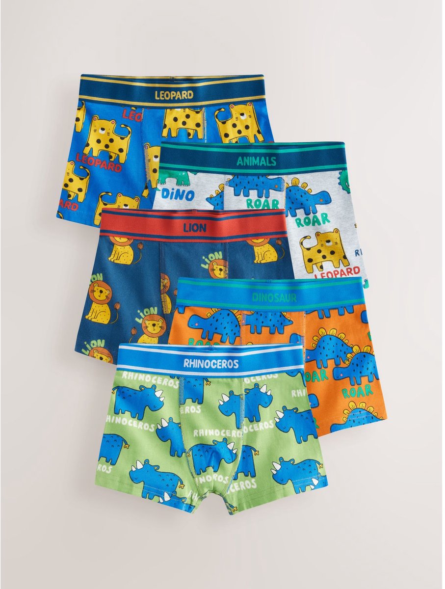 Next - Jongens - Set van 5 boxershorts - Blauw