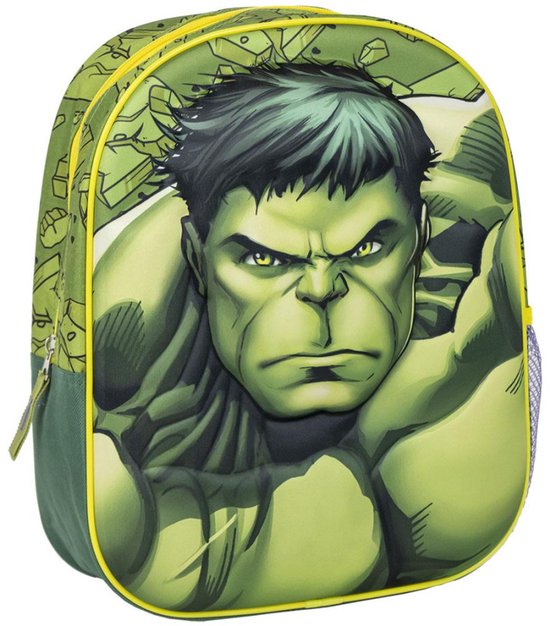 Hulk Rugzak Jongens – Marvel Schooltas Kind – 3D 31 cm