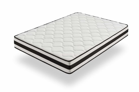 Novilla Matras, 150 x 190 cm, H2 en H3, koudschuimmatras, 9 zones, schuim, rolmatras, ademend, koel en comfort, Oeko-Tex 20 cm, wit