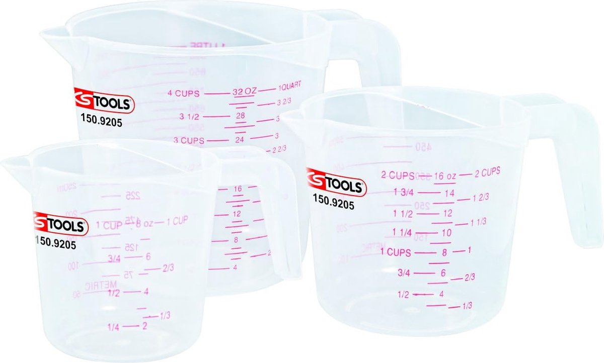 Set Maatbekers 3-delig voor Nauwkeurig Meten