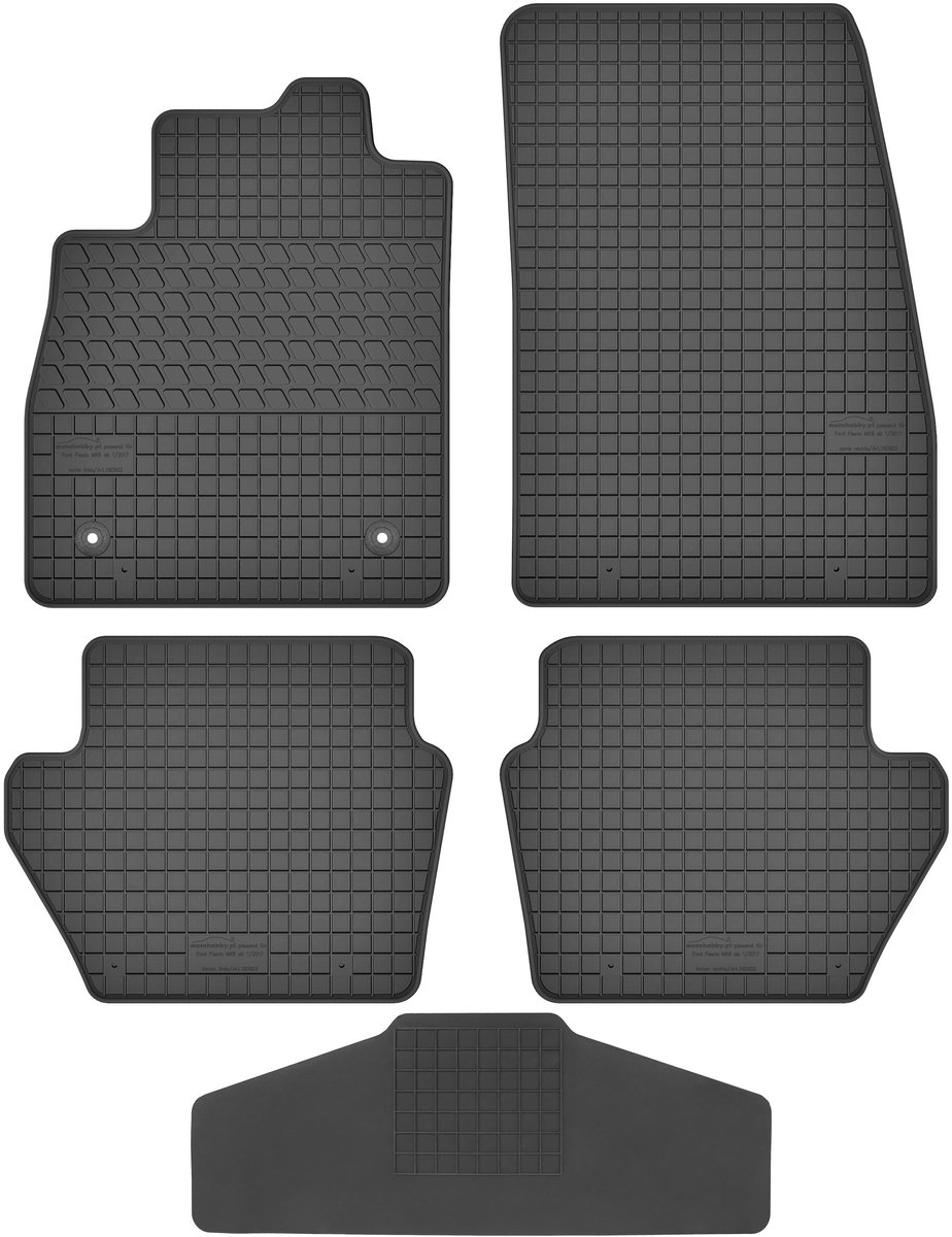 Max-Dywanik Serie - Rubberen Automatten - Ford Fiesta MK8 2017 - Zwart - Versterkte Rand