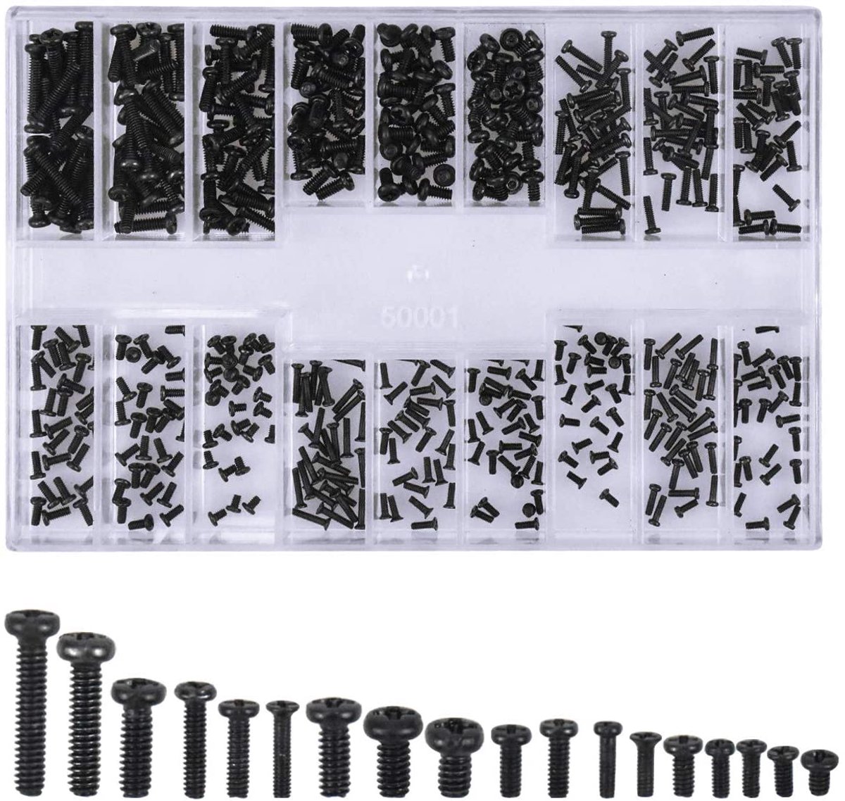 TuseRxln 18-delige Set Miniatuur Mechanische Schroeven - Precisie Boutjes voor Reparatie van Brillen, Horloges en Laptops