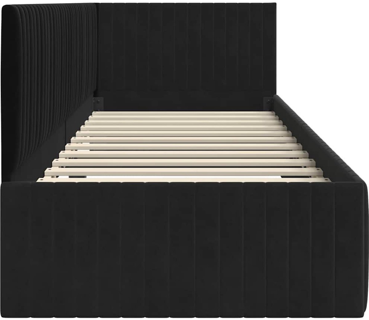 Hoekbedframe met hoofdeinde Donkergroen 90 x 200