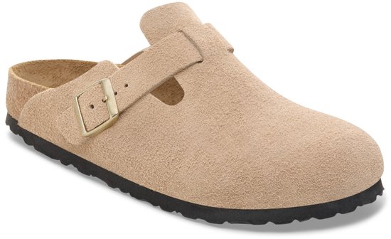 Birkenstock Boston - Suede Leather - Unisex - Sandcastle - Clogs - Narrow - Taille 37 (4067707536979)