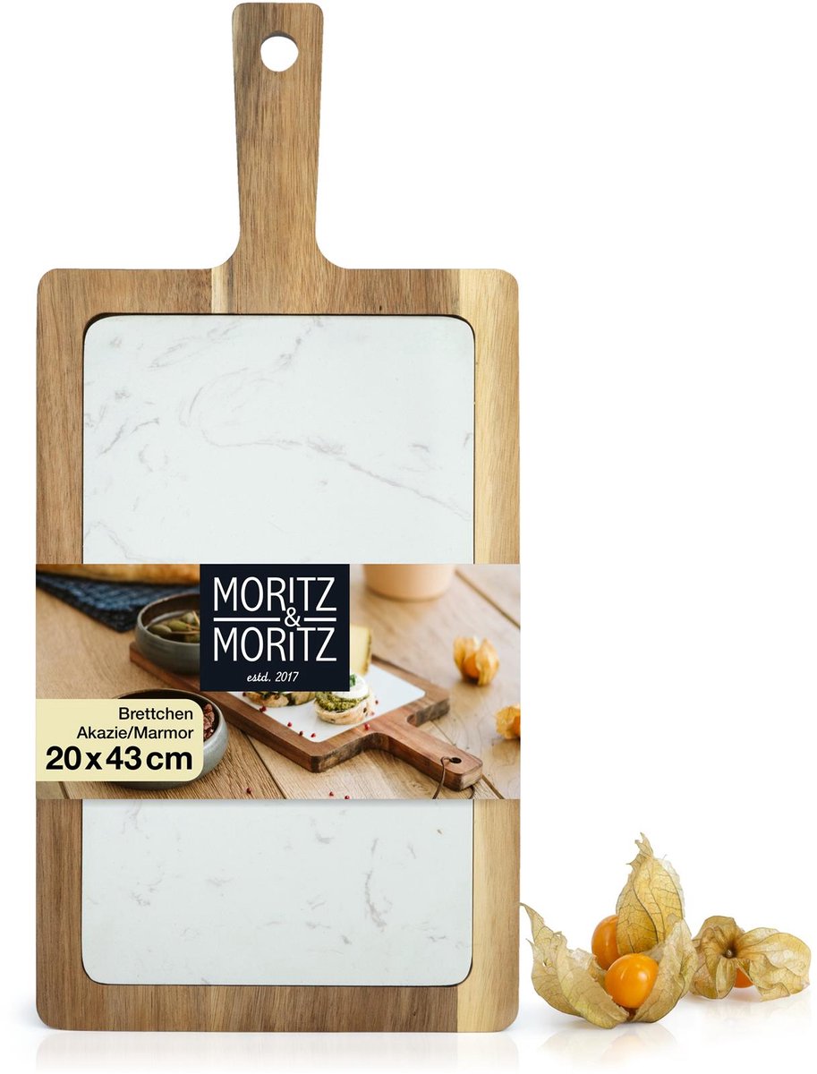 Moritz & Moritz houten plank acacia marmer wit