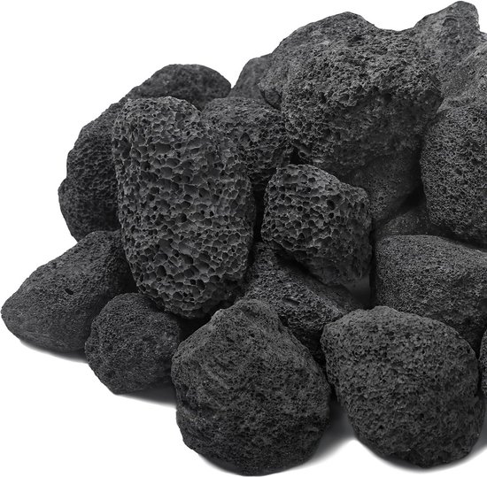 Zwarte Lavastenen voor Vuurplaats, Gasvuur en Aquarium (4,5 kg)
