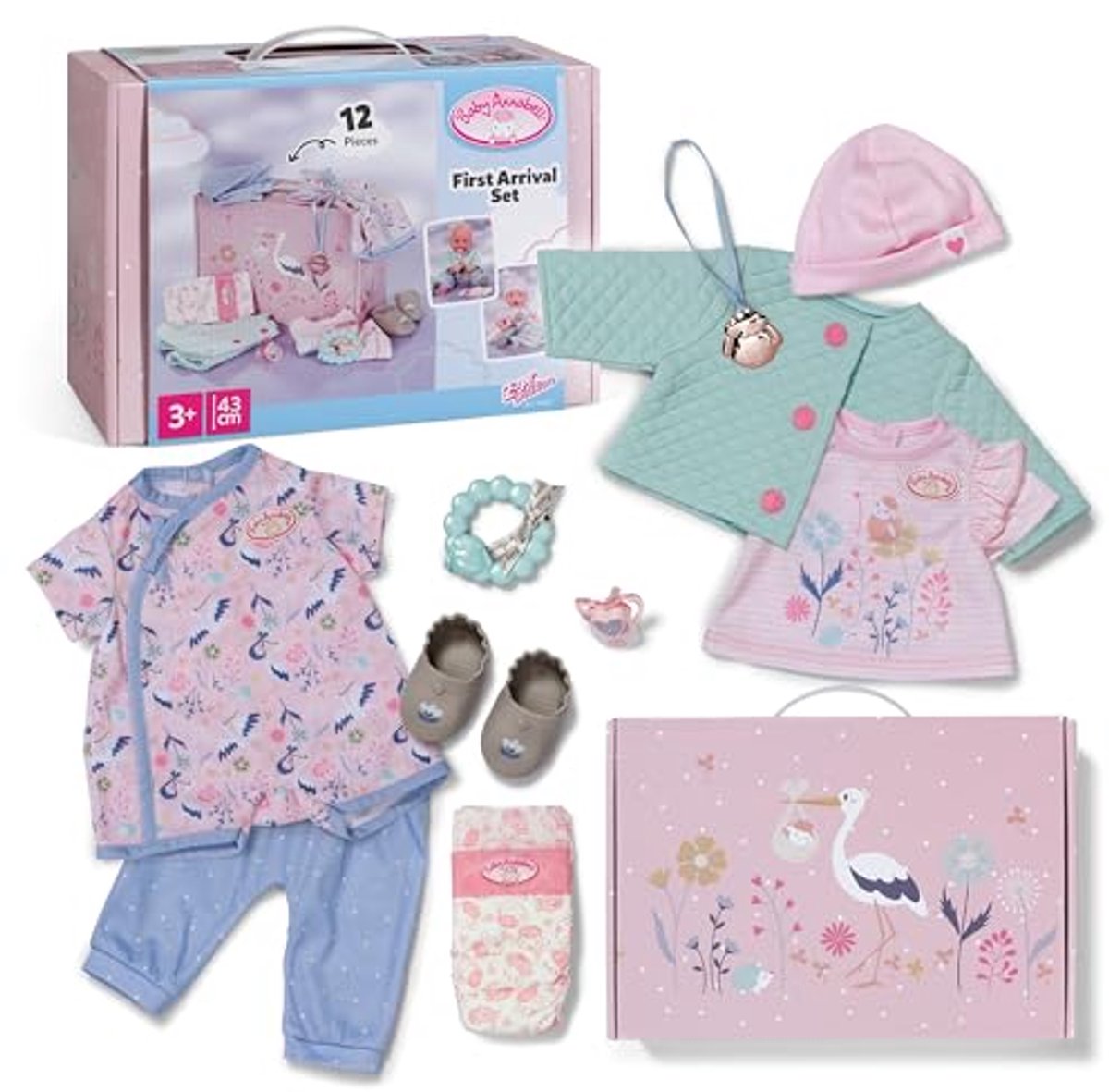Baby Annabell poppenkleding set - First Arrival 43cm pop accessoires.