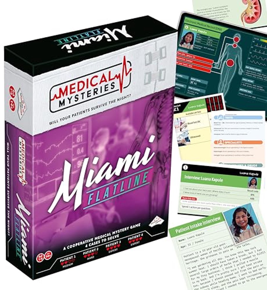 Tomy educatief spel Medical Mysteries Miami - strategisch bordspel.