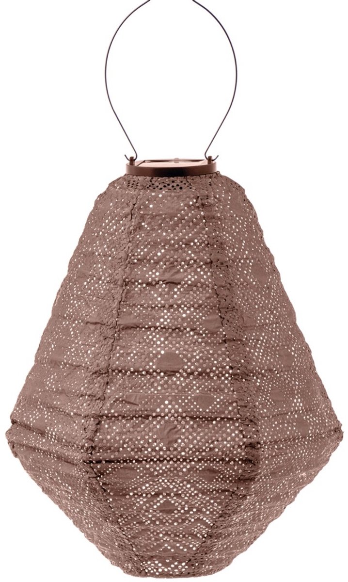 Lumiz Solar Tuinverlichting - Lampion op zonne energie - Can - 30 cm - Mocha Mousse