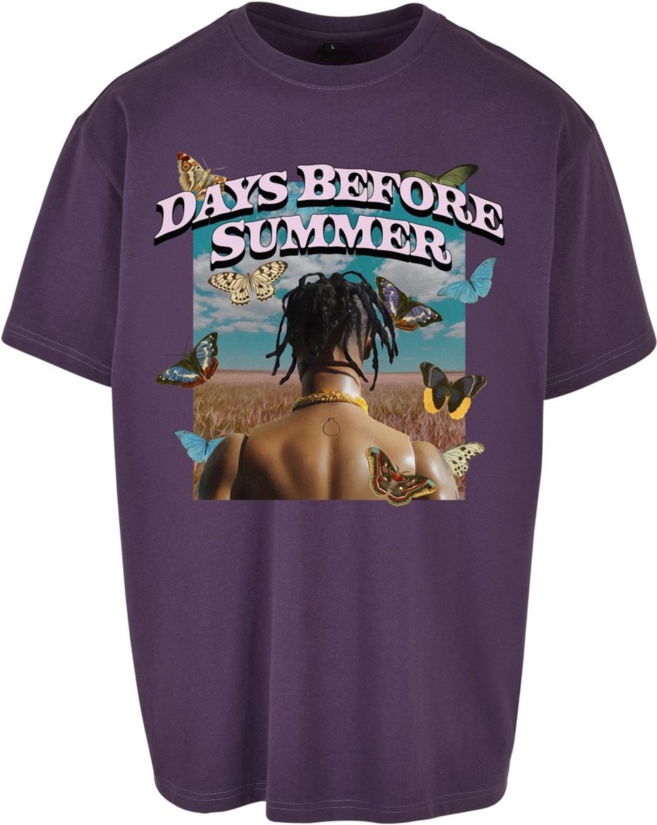 Mister Tee Days Before Summer Oversize Heren Tshirt 5XL Paars