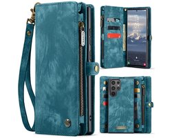 CaseMe Hoesje - Geschikt voor Samsung Galaxy S26 Ultra Hoesje - CaseMe 008 2-in-1 Book Case & Back Cover met Portemonnee - Blauw