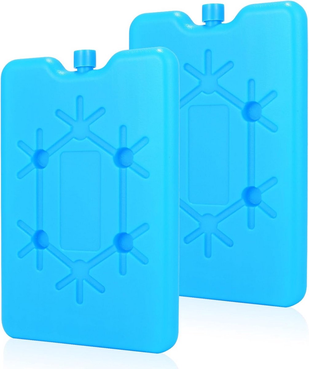 Set van 2 ultradunne koelaccu's (200ml) voor lunchtas en coolbox