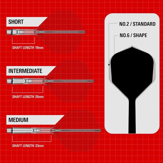 Target K-Shift Clear NO2 - Dart Flights van Merkloos — afbeelding 4