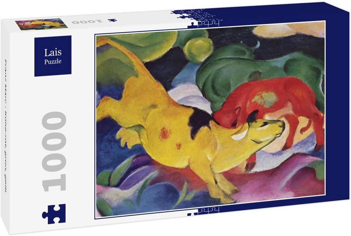 Puzzel - 1000 Stukjes - Kunstwerk Koeien - Kleurrijk & Abstract