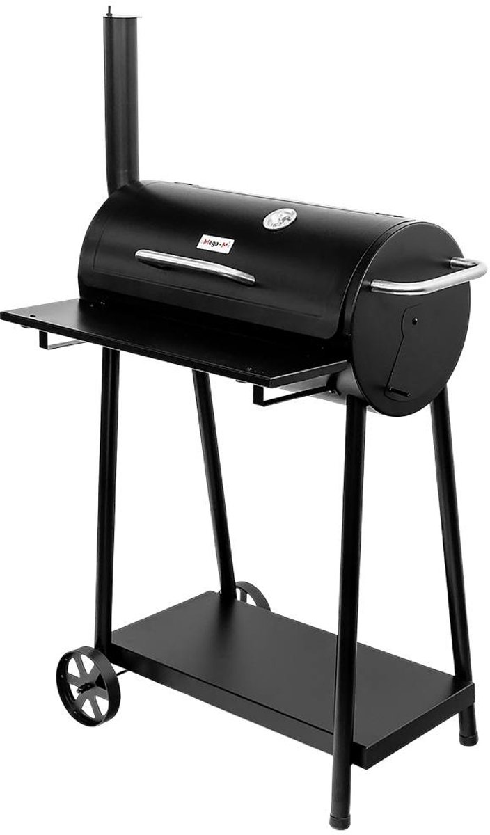 Mega-M Barrel - Houtskoolbarbecue - Met schoorsteen - Ingebouwde thermometer - Dubbel grillrooster van Merkloos — afbeelding 2