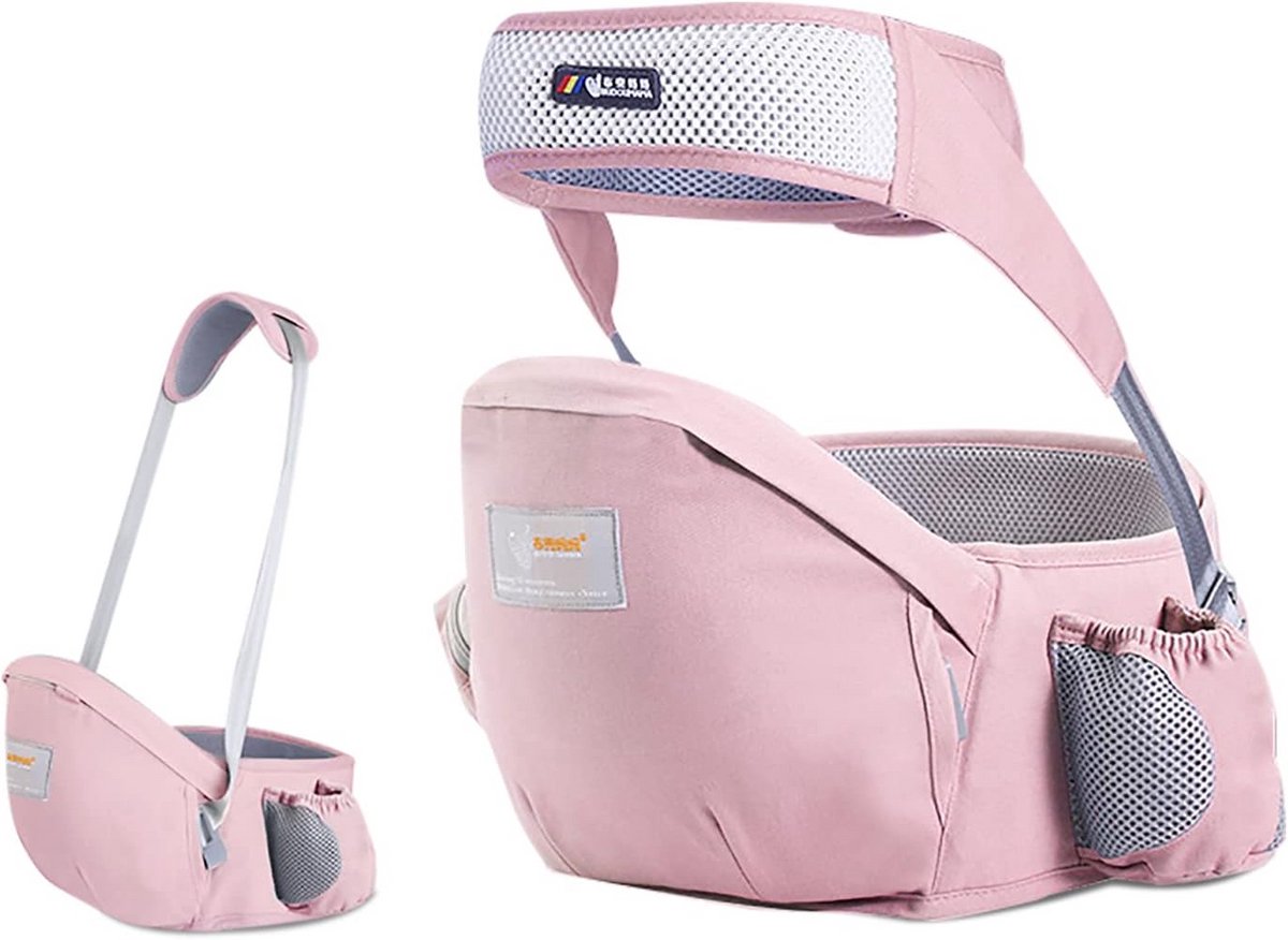 Ergonomische Heupzitje Draagzak - Baby & Peuter Heupdrager met Veiligheidsgordel en Katoen
