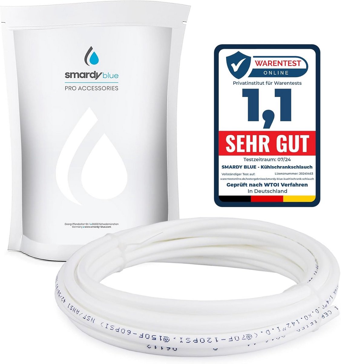 3 Meter Waterleiding voor Koelkast, Waterfilter en Osmose - 1/4 Inch Slang
