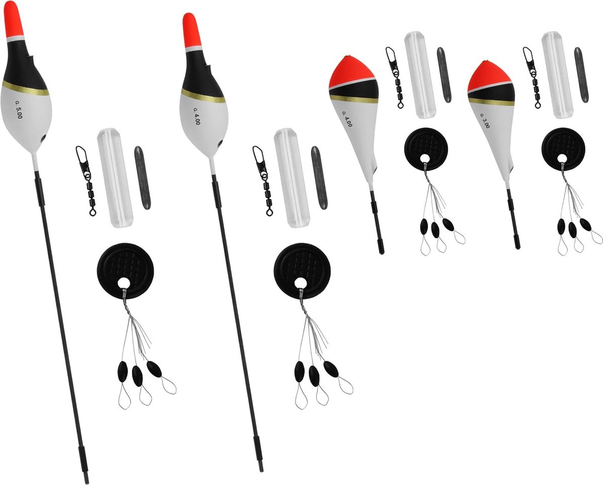 Set van 4 Forel Sleepdobbers met Glas, Gewicht en Accessoires