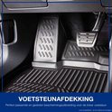 Zwarte 3D voetensteunafdekking met ribbelpatroon.