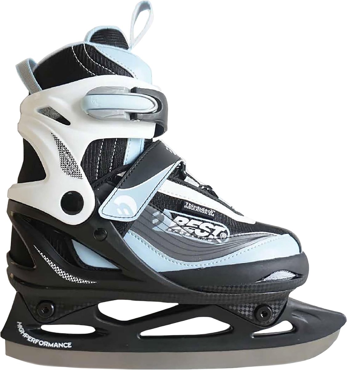 Verstelbare kinder schaatsen voor ijsplezier, 4 standen aanpasbaar, Thinsulate isolatie, waterdicht pvc-nubuck, rood of blauw