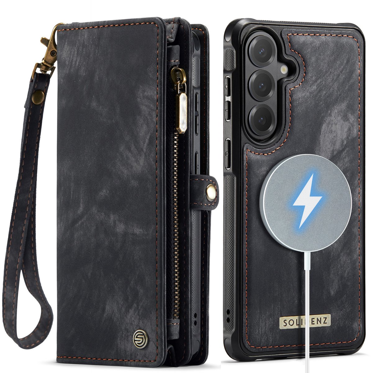 Solidenz Hoesje - Geschikt voor Samsung Galaxy S26 - Urban Wallet - Zwart