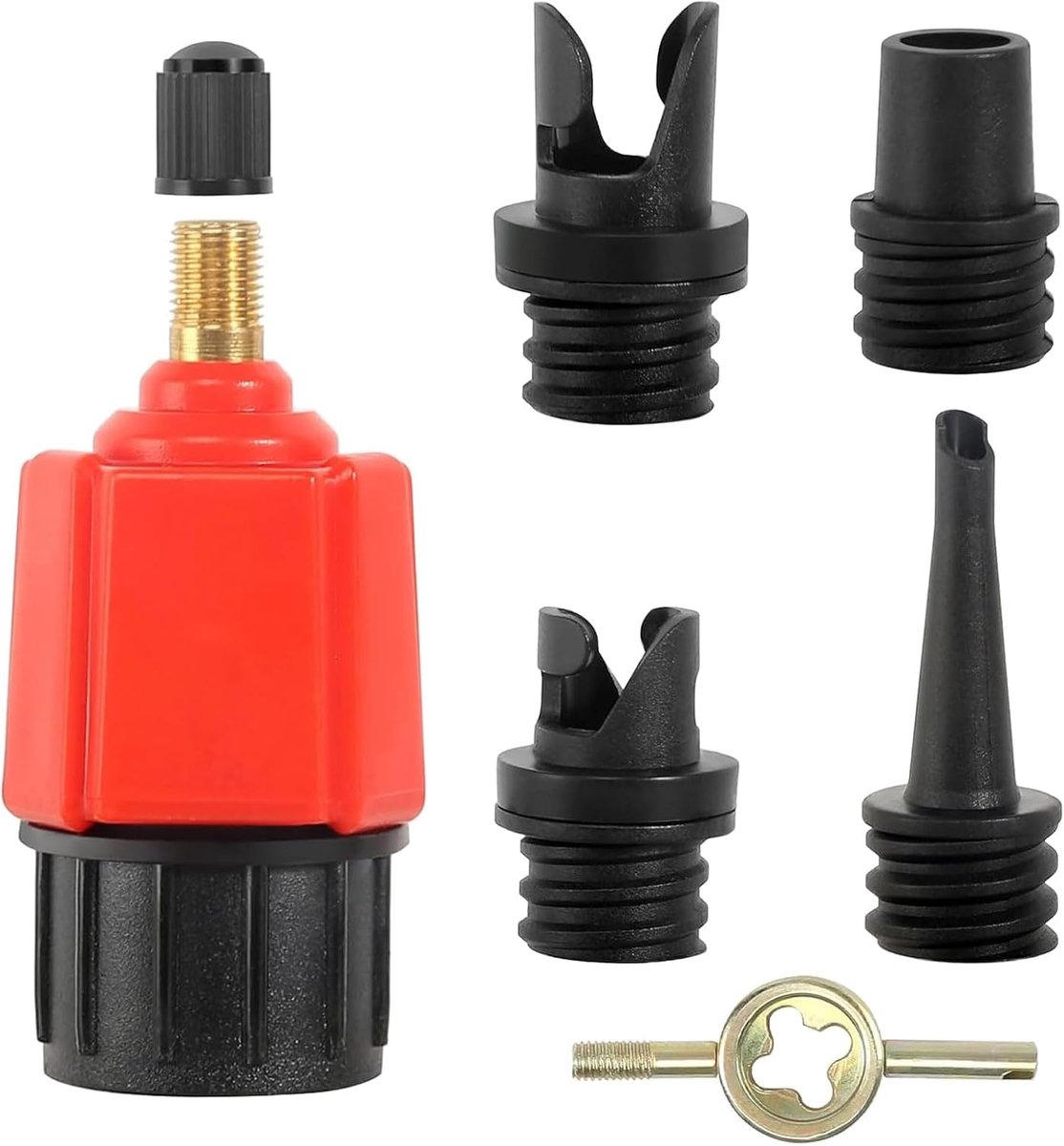 Adapter voor SUP pomp en compressor bord - universeel compatibel voor opblaasbare producten, inclusief mondstukken en connector