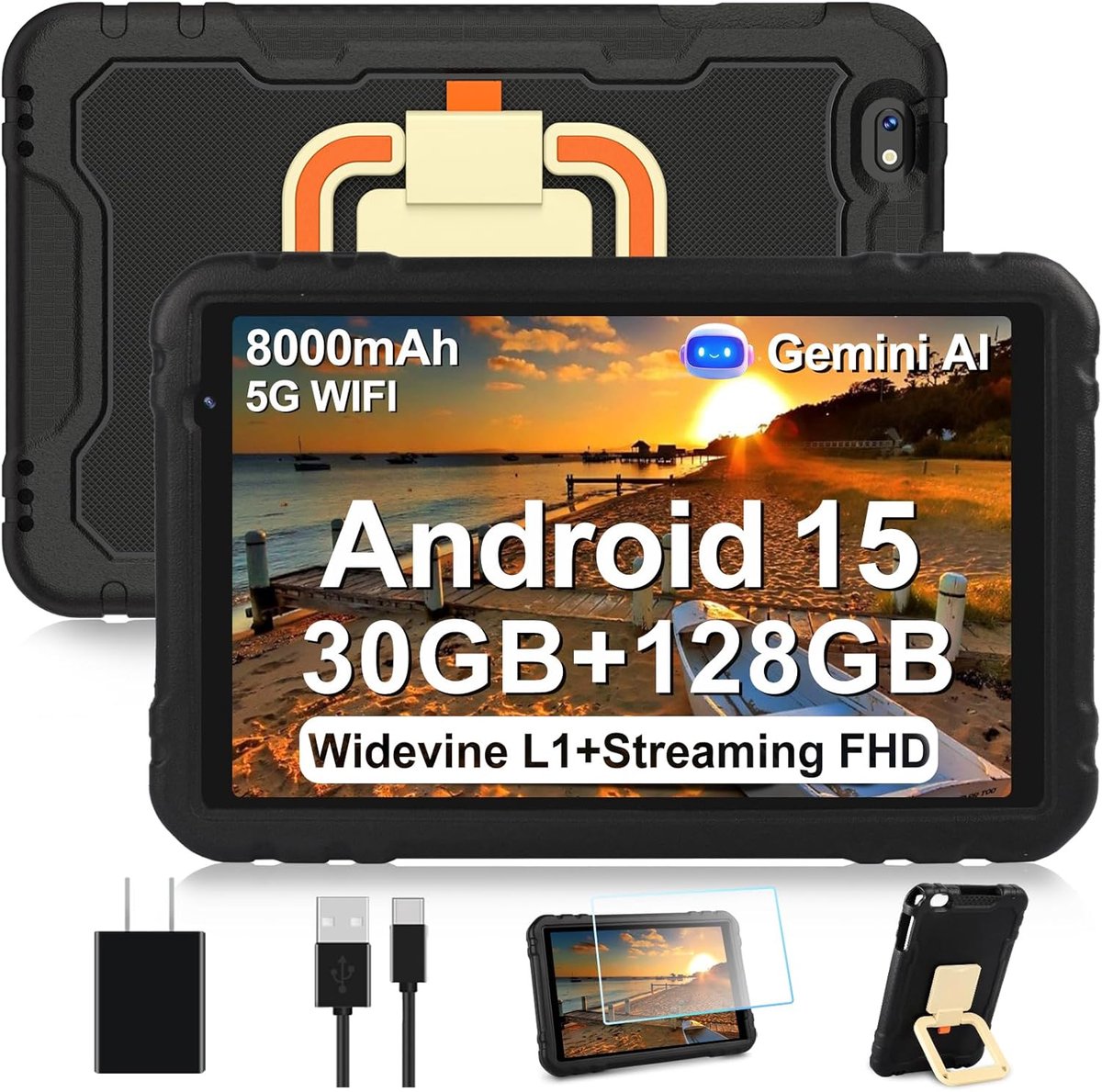 Android Tablet - Octa-Core apparaat - Entertainment en werk - Grote opslagcapaciteit - 10 inch scherm - Zwart