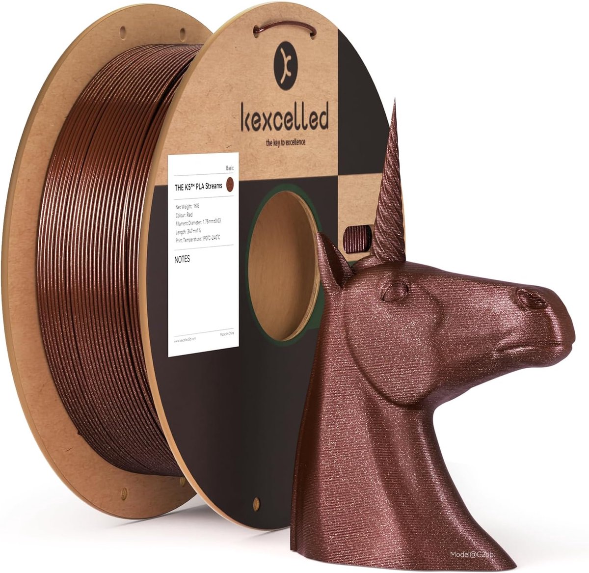 PLA Filament - 3D Print Materiaal - Creatief Printen - Kleurveranderend Effect - 1.75mm 1KG - Aurora Rood