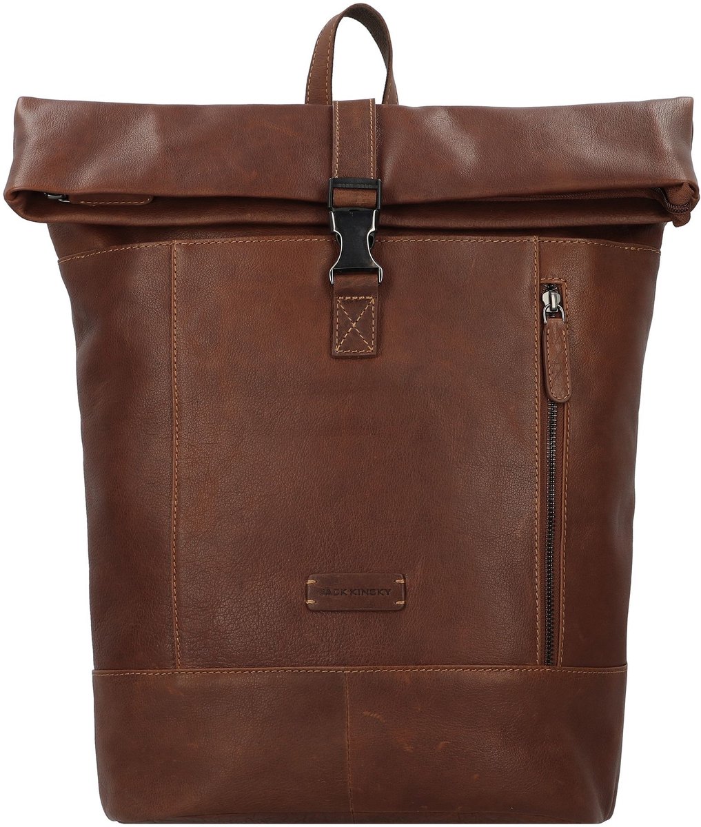Jack Kinsky Porto Dagrugzak Leer 43 cm Laptop compartiment - 46cm (18,3 duim) - cognac