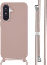 imoshion Hoesje - Geschikt voor Samsung Galaxy A37 (5G) - Siliconen hoesje met koord - Sand Pink