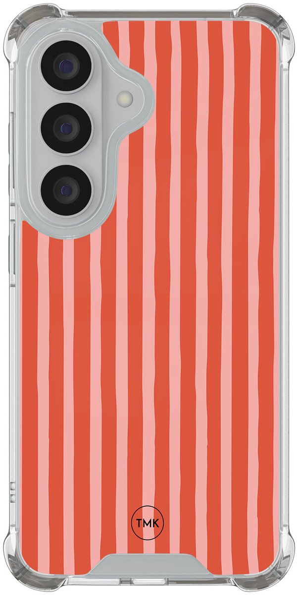 Shockproof hoesje geschikt voor Samsung Galaxy S26 - Streepjes - Schokbestendig - Verhoogde randen - TPU case - Extra Sterke Back Cover - Gestreept - Transparant, Multi