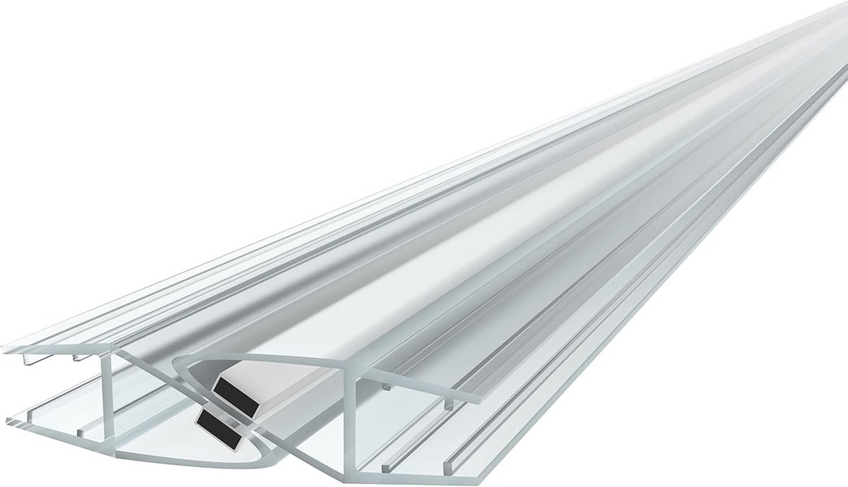 Magnetische Douchestrip 200 cm Set van 2 voor Glazen Deuren Hoek 90-180 Graden