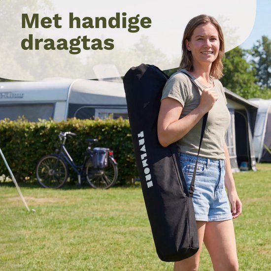 TRVLMORE Campingstoel XL - Opvouwbaar - 150KG Draagvermogen - Incl. Draagtas - Klapstoel - Kampeerstoel - Vouwstoel - Zwart van Merkloos — afbeelding 4