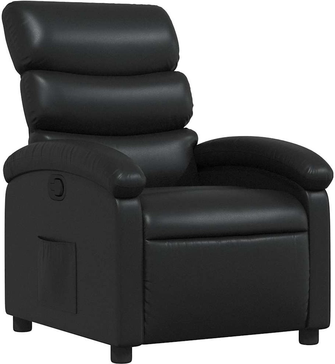 vidaXL Fauteuil - verstelbaar - kunstleer - zwart