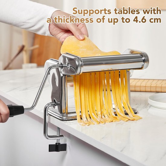 Pastamachine - Pastamaker - Spaghetti en Lasagne Machine - Pastaroller van Merkloos — afbeelding 5