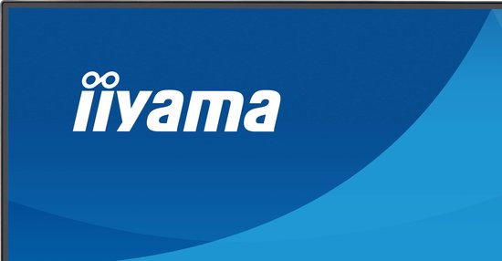 Close-up van de monitor met het iiyama logo.