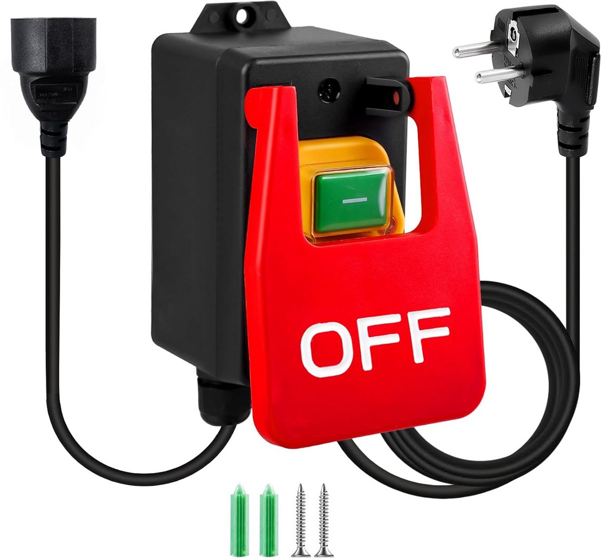 Noodstopschakelaar 250V 16A met Stekker voor Elektrisch Gereedschap