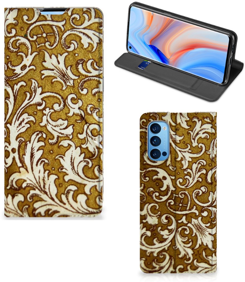 Telefoon Hoesje OPPO Reno4 Pro 5G Barok Goud