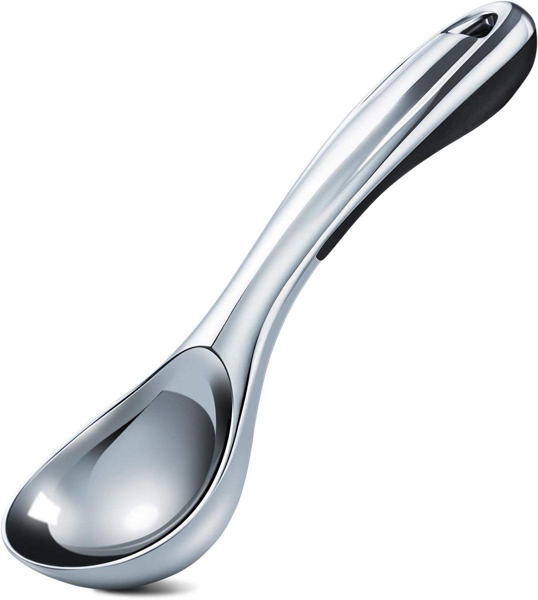 Ijslepel met rubberen handvat - non-stick zinklegering, 19 cm