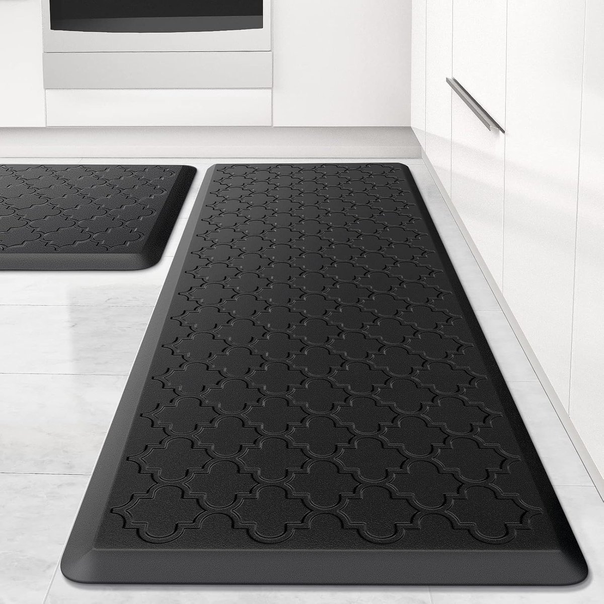Keukenmat 2 STKS Zwart - Ergonomisch en Antislip