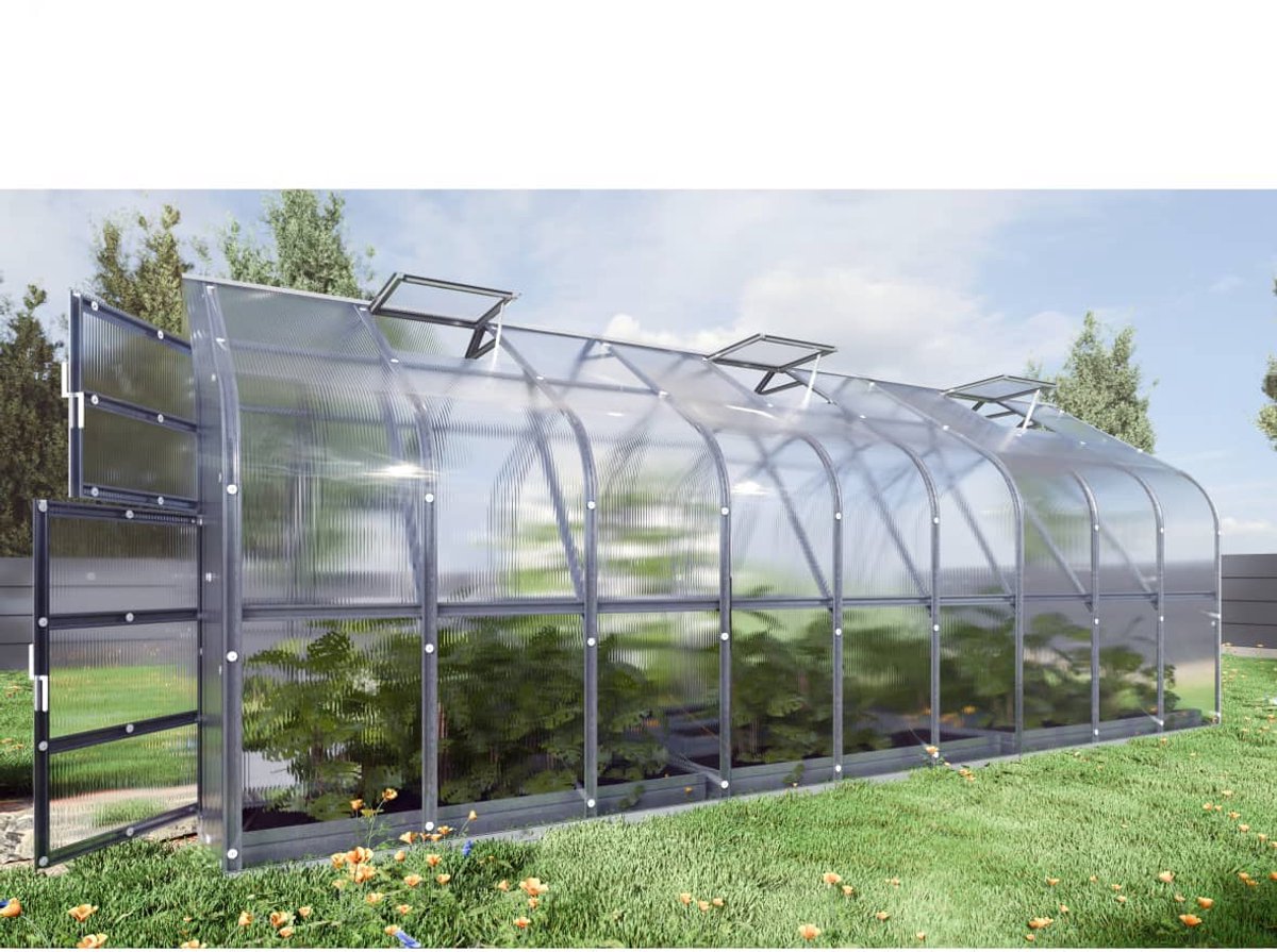 Klasika Drop roof vent for greenhouses - polycarbonate