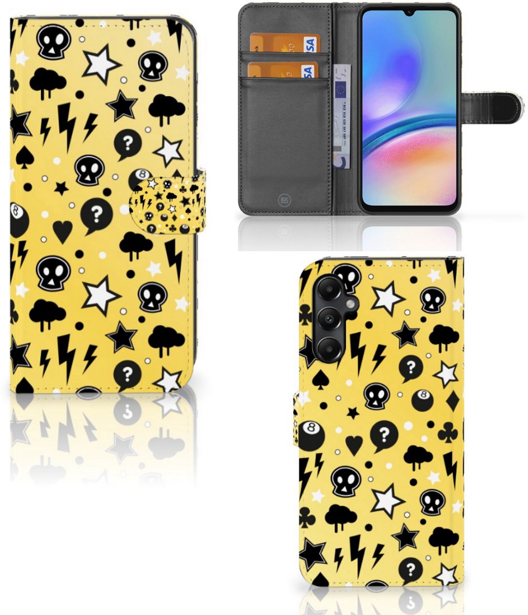 Telefoonhoesje met Naam Samsung Galaxy A05s Punk Geel