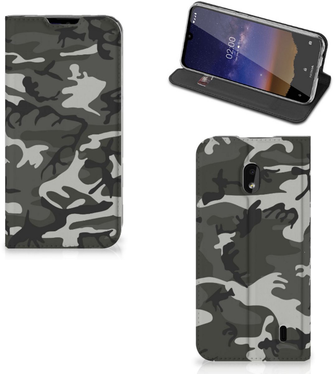 Nokia 2.2 Hoesje met Magneet Army Light